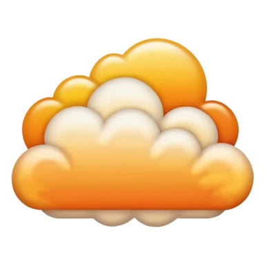A golden sunset cloud with warm gradient tones. sticker