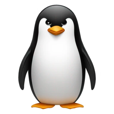 grumpy linux penguin sticker