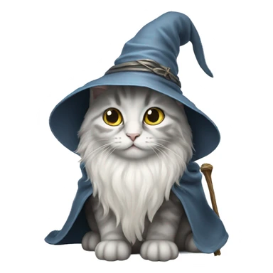 kitten gandalf wizard sticker