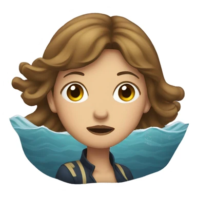 woman on sinking ship sticker