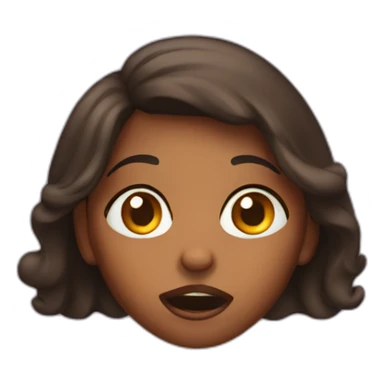 Brown girl scared sticker