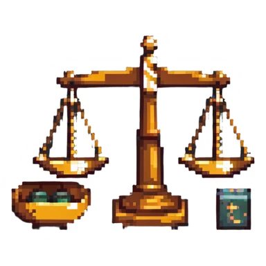 Judge gavel and scales sticker