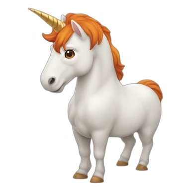 Homme Roux et corne de licorne sticker