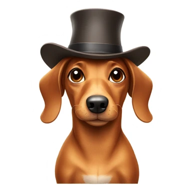 Wiener dog with a hat  sticker