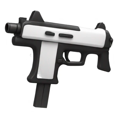 Uzi white sticker