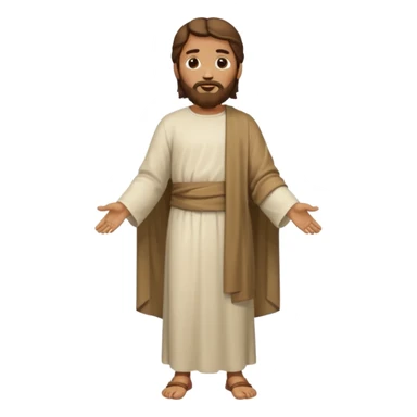 fullbody, head-to-toe, Jesus's apostle Thomas, normal emoji style sticker