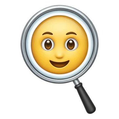 emoji with magnifying glass and black background sticker
