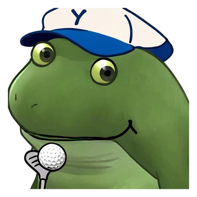 Bufo sleeping and dreaming about golf sticker