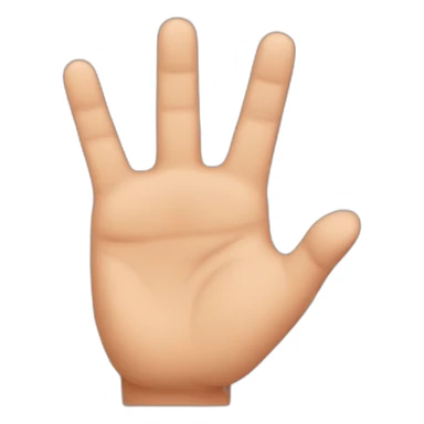 Hand showing 3 fingers sticker