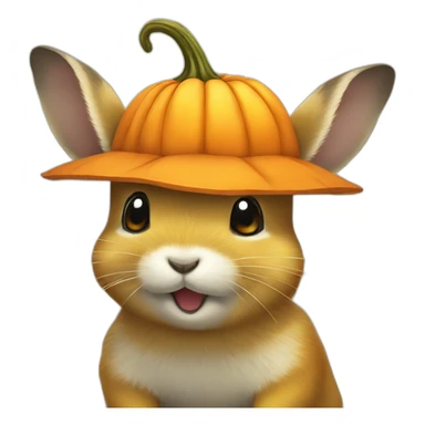 pika-animal-wearing-a-pumpkin-hat sticker