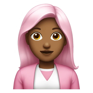 a girl dressed in pink and white sticker