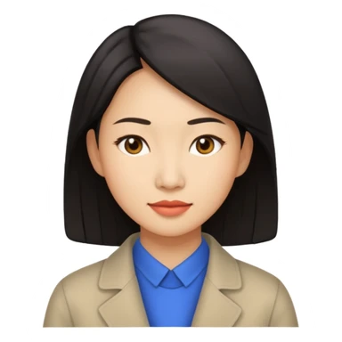 asian woamn, mid 30's sticker