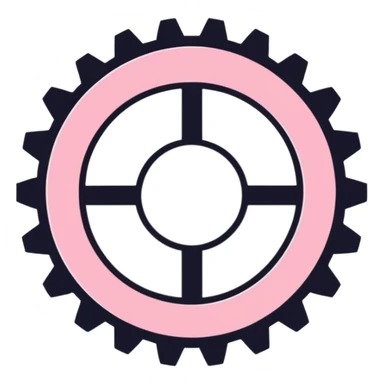 Pink setting gear sticker