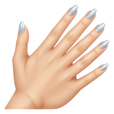 hand with neatly trimmed nails, sparkling clean, friendly and simple sticker