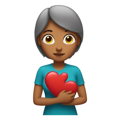 Mother holds her heart in her arm sticker