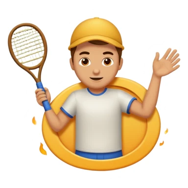 Chico  rubio bajo el sol jugando padel  sticker