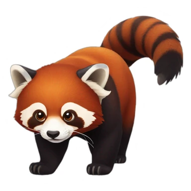 Red panda fisching sticker