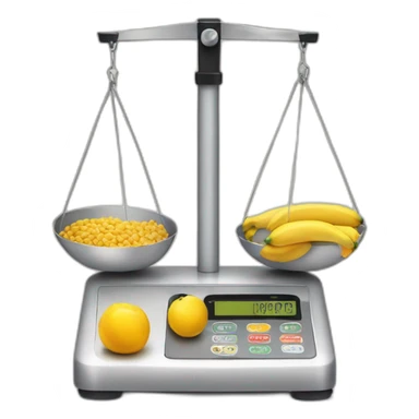 weighting food on a food scale sticker