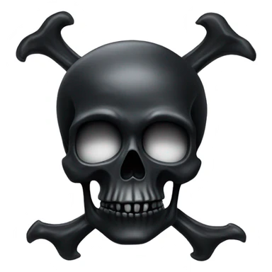 Black scull sticker