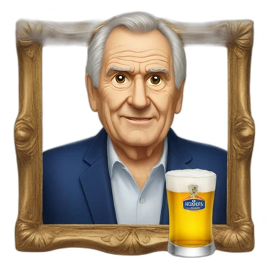Miloš zeman with becherovka sticker
