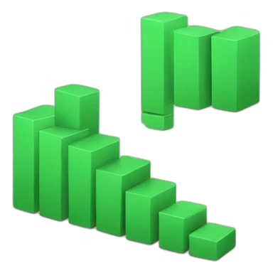 bar chart green increasing sticker