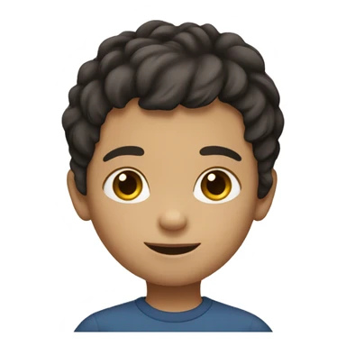 A 4 years old boy with dark brown hair sticker