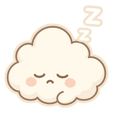 Chibi Cloud Sleepy Zzz sticker