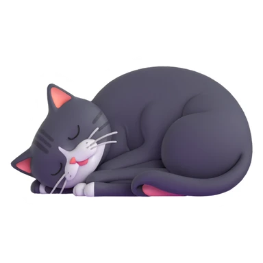 tired sleeping cat sticker