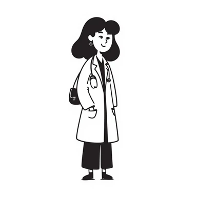 A beautiful woman doctor sticker