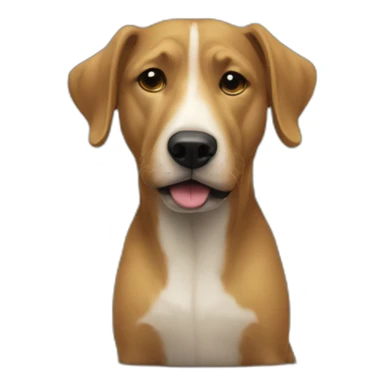 Un chien sur une tele sticker