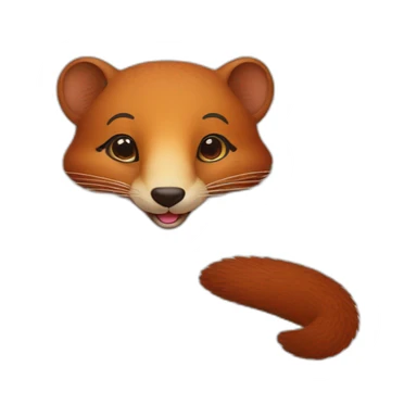 red cheerful smiling mongoose in bed sticker