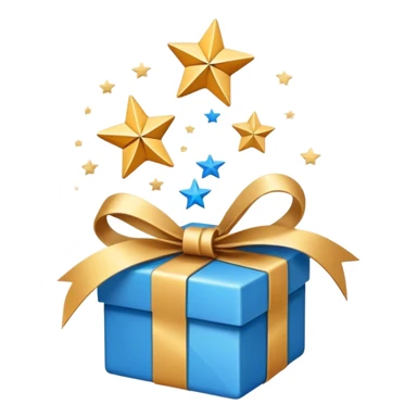 loyalty system with symbols like a gift, a card, and a star, indicating rewards and benefits. Use a modern, minimalist style with warm colors like gold and blue sticker