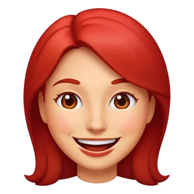 Reddish emoji woman  sticker