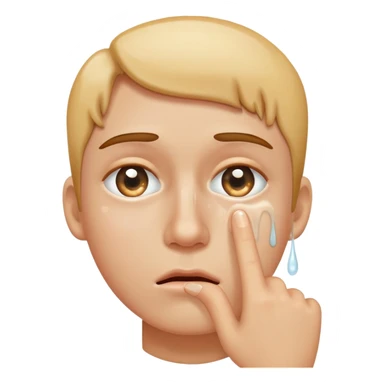 Finger in wet eye  sticker