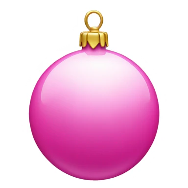 Pink Christmas bauble sticker