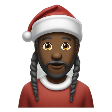 Black Santa with dreadlocks sticker