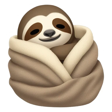 Sloth sleeping with a blanket sticker