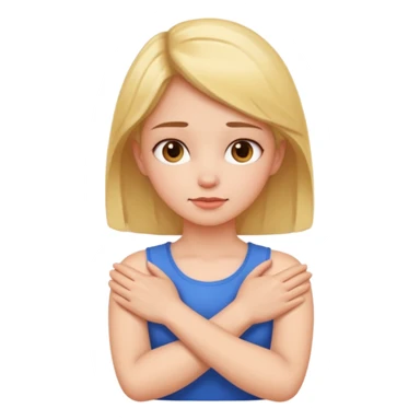 arms crossed hold neck girl sticker