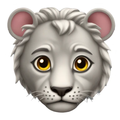 León guinando el ojo con uncorazon sticker