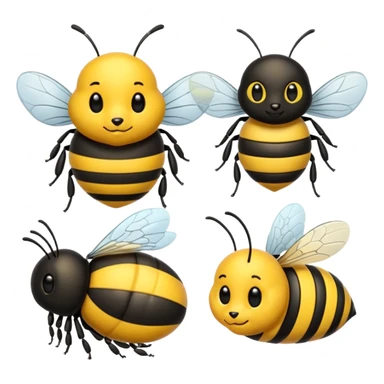 Sexy bee and fat bee sticker