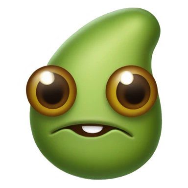 cute poop looking like a pickle with eyes smiling sticker