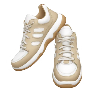 beige and white chunky sneakers sticker