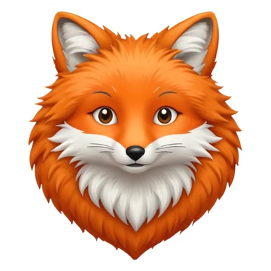 Heart Made by fox fur without the face of the fox sticker