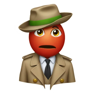 Tomato wearing trenchcoat  sticker