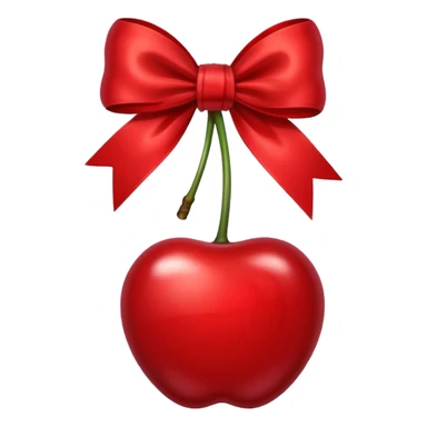 cherry with a bow sticker
