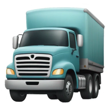 Truck that has a drunk looking face sticker