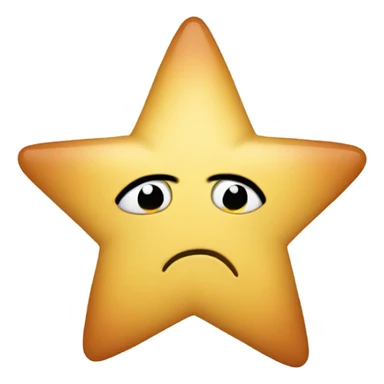 Sad star sticker