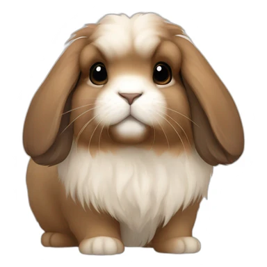 Brown lionhead holland lop sticker