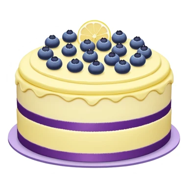 lemon and blueberry buttercream cake sticker