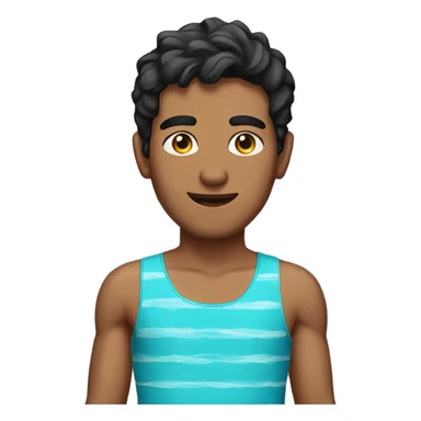 pakistani young man in swimsuit  sticker